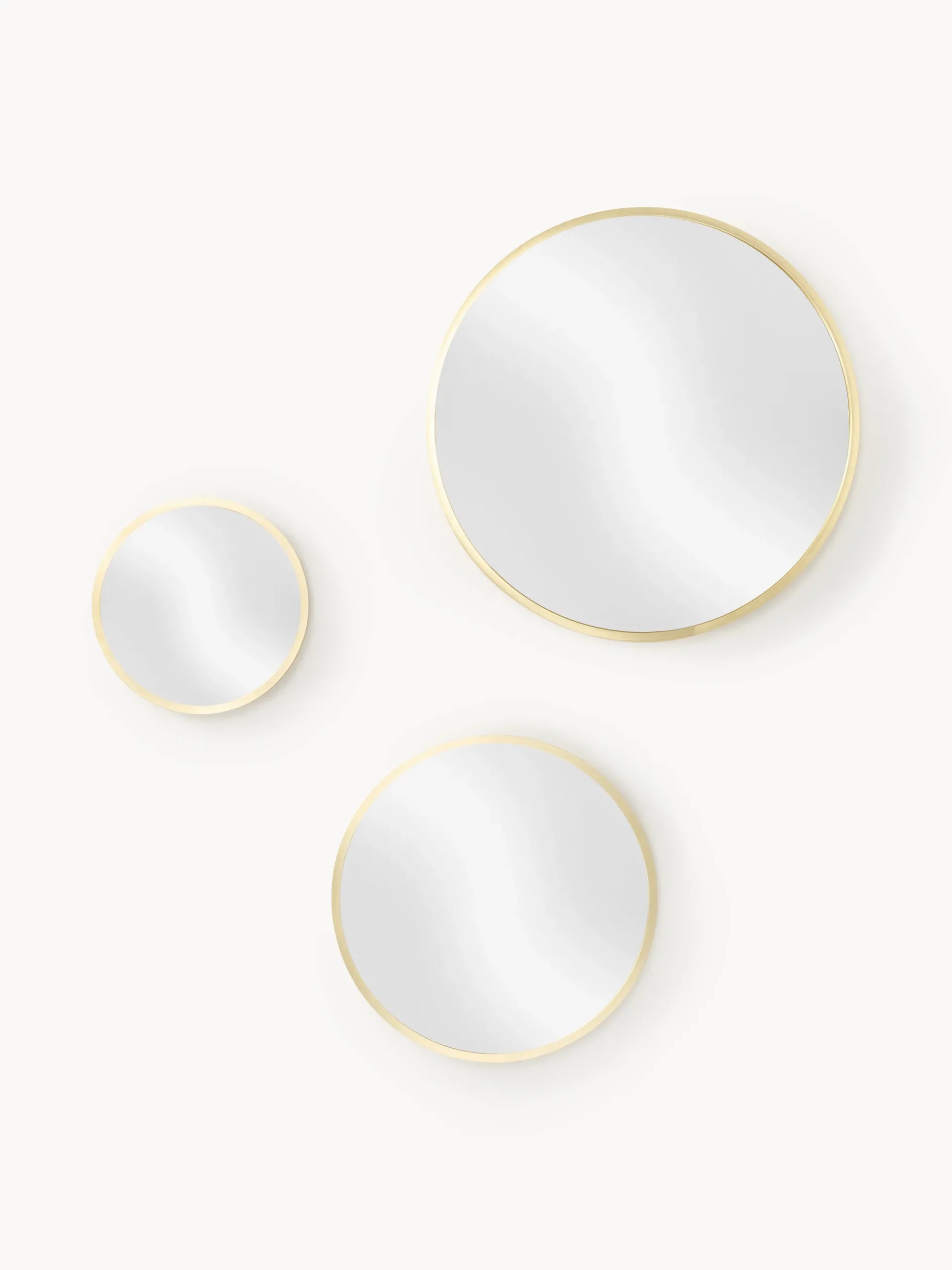Set di 3 specchi rotondi da parete Ida