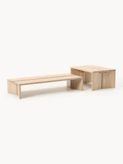 Set di 2 tavolini da salotto in legno di quercia Amad