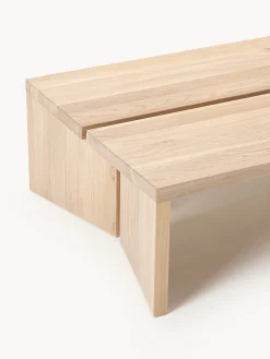 Set di 2 tavolini da salotto in legno di quercia Amad