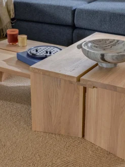 Set di 2 tavolini da salotto in legno di quercia Amad