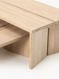 Set di 2 tavolini da salotto in legno di quercia Amad