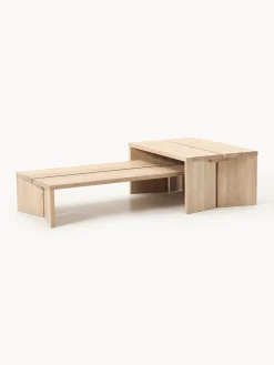 Set di 2 tavolini da salotto in legno di quercia Amad