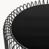 Set di 2 tavolini in metallo con piano in vetro Wire
