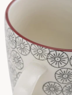 Set di 4 tazze con motivo grazioso Karine