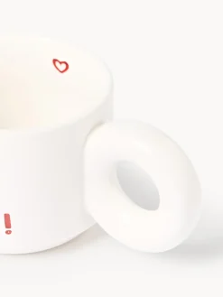 Set di 2 tazze impilabili in porcellana con motivo decorativo Tutti