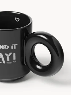 Set di 2 tazze impilabili in porcellana con motivo decorativo Tutti