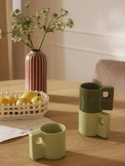 Set di 2 tazze in porcellana Keira