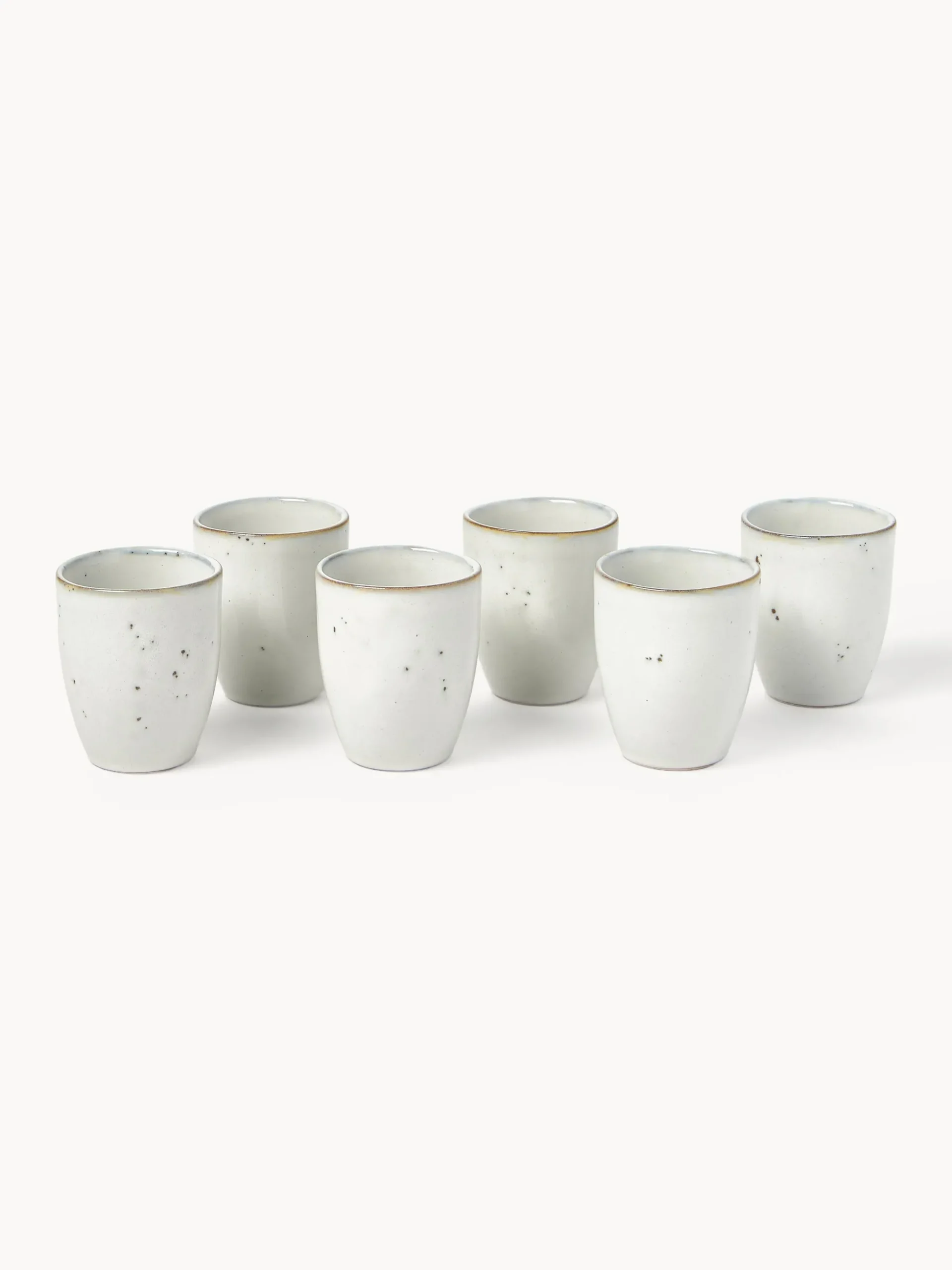 Set di 6 tazze senza manico fatte a mano Nordic Sand