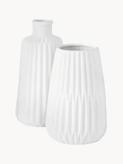 Set di 2 vasi con rilievo scanalato Esko