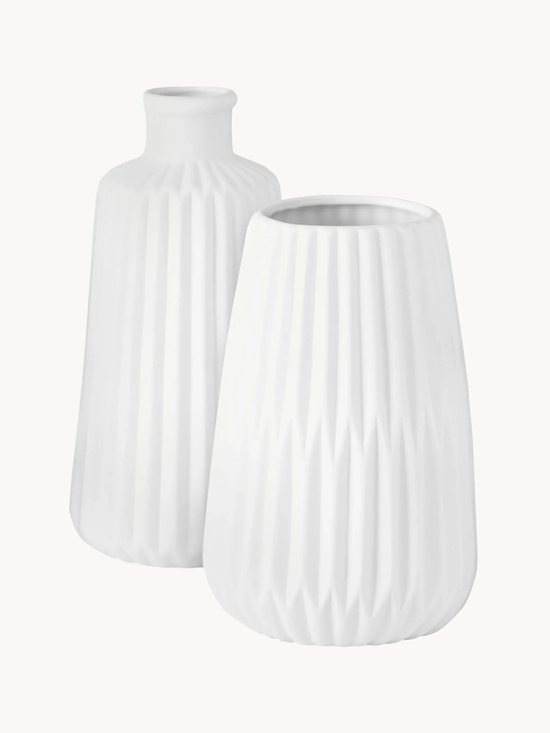 Set di 2 vasi con rilievo scanalato Esko