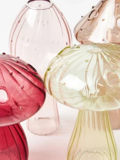 Set di 5 vasi in vetro Mushroom