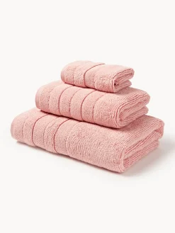 Set di asciugamani con bordo rigato Luxe, varie misure
