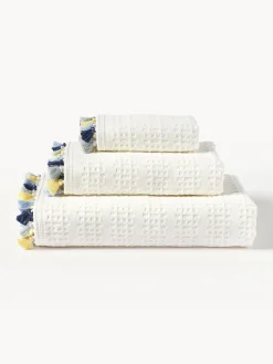 Set di asciugamani in velluto con frange decorative Tallulah, varie misure