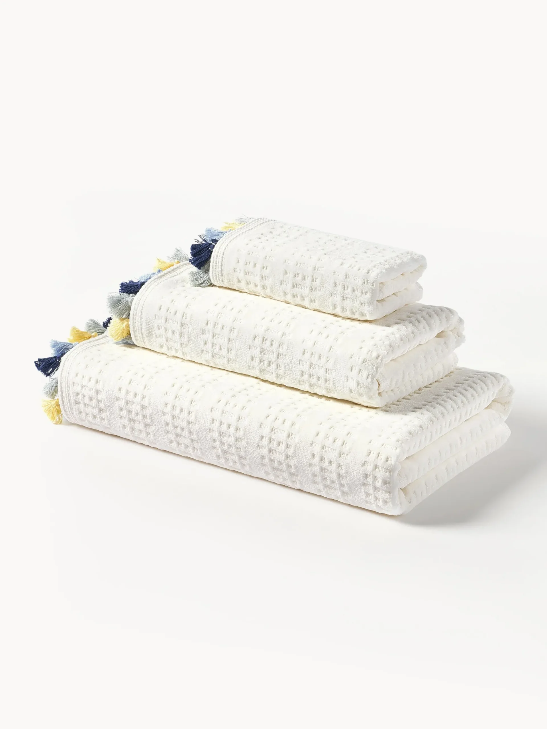 Set di asciugamani in velluto con frange decorative Tallulah, varie misure