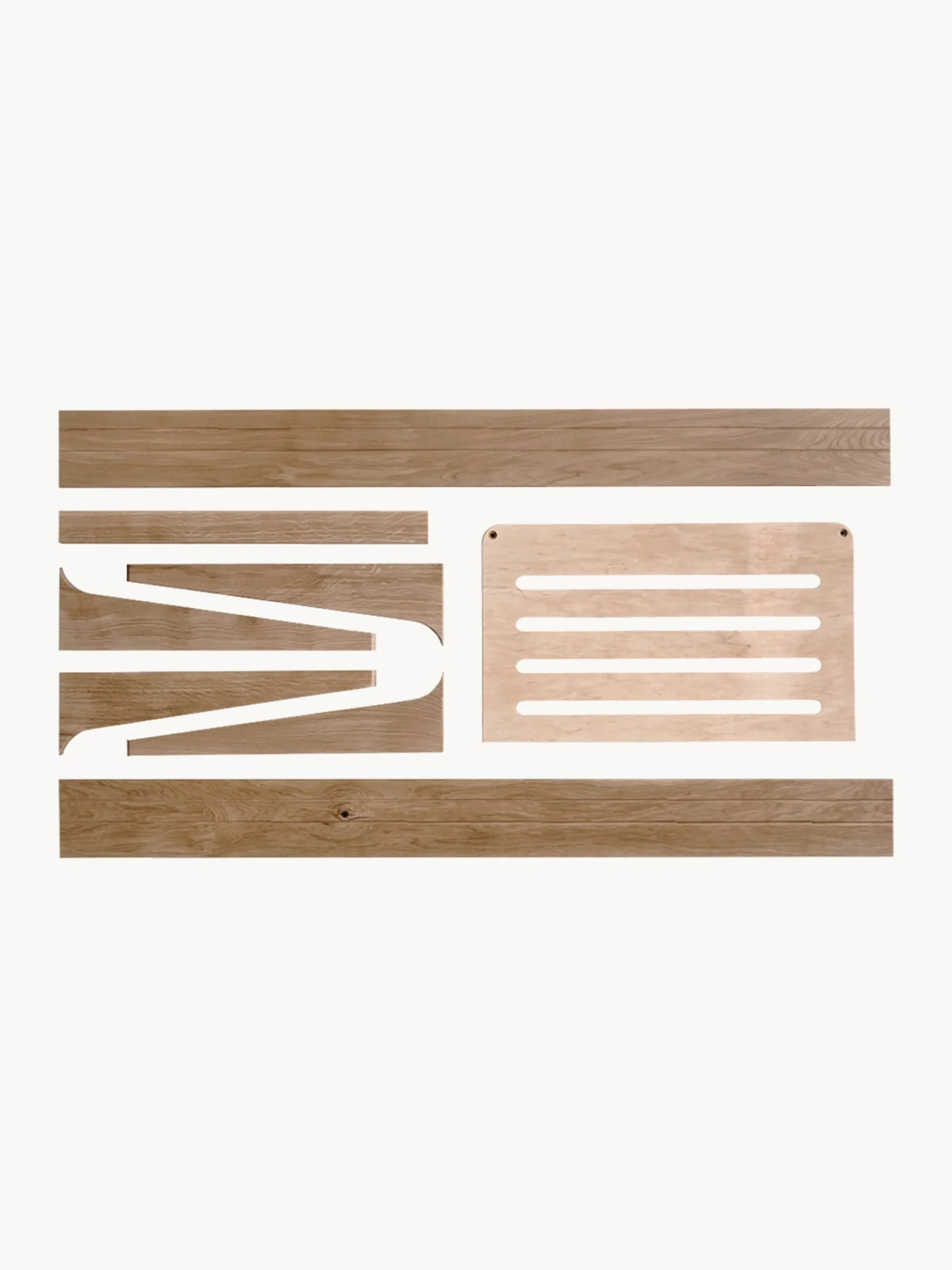 Set di conversione per letto in legno di quercia fatto a mano Nature 2.0