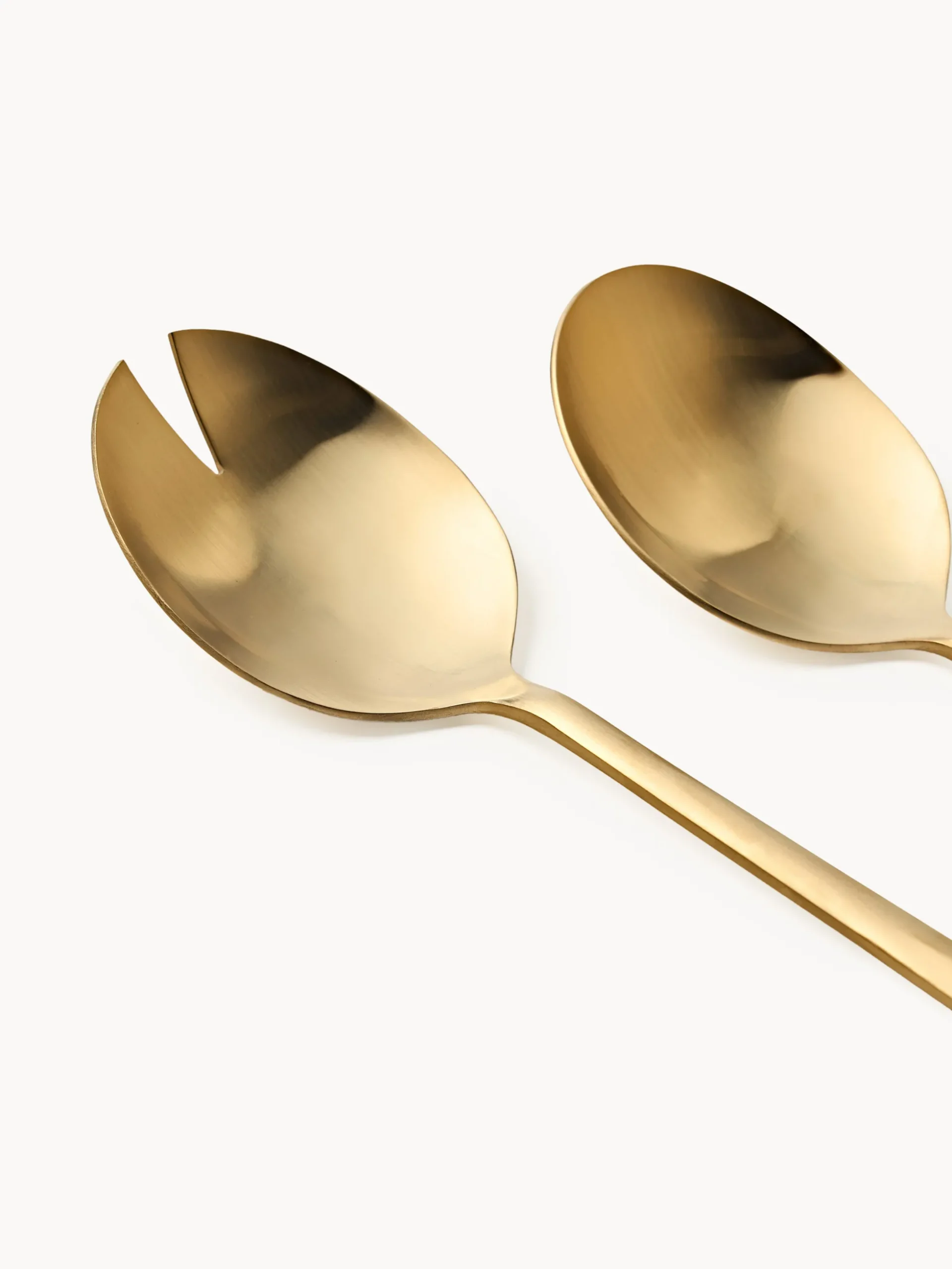 Set di posate per insalata in acciaio inox spazzolato Ondine