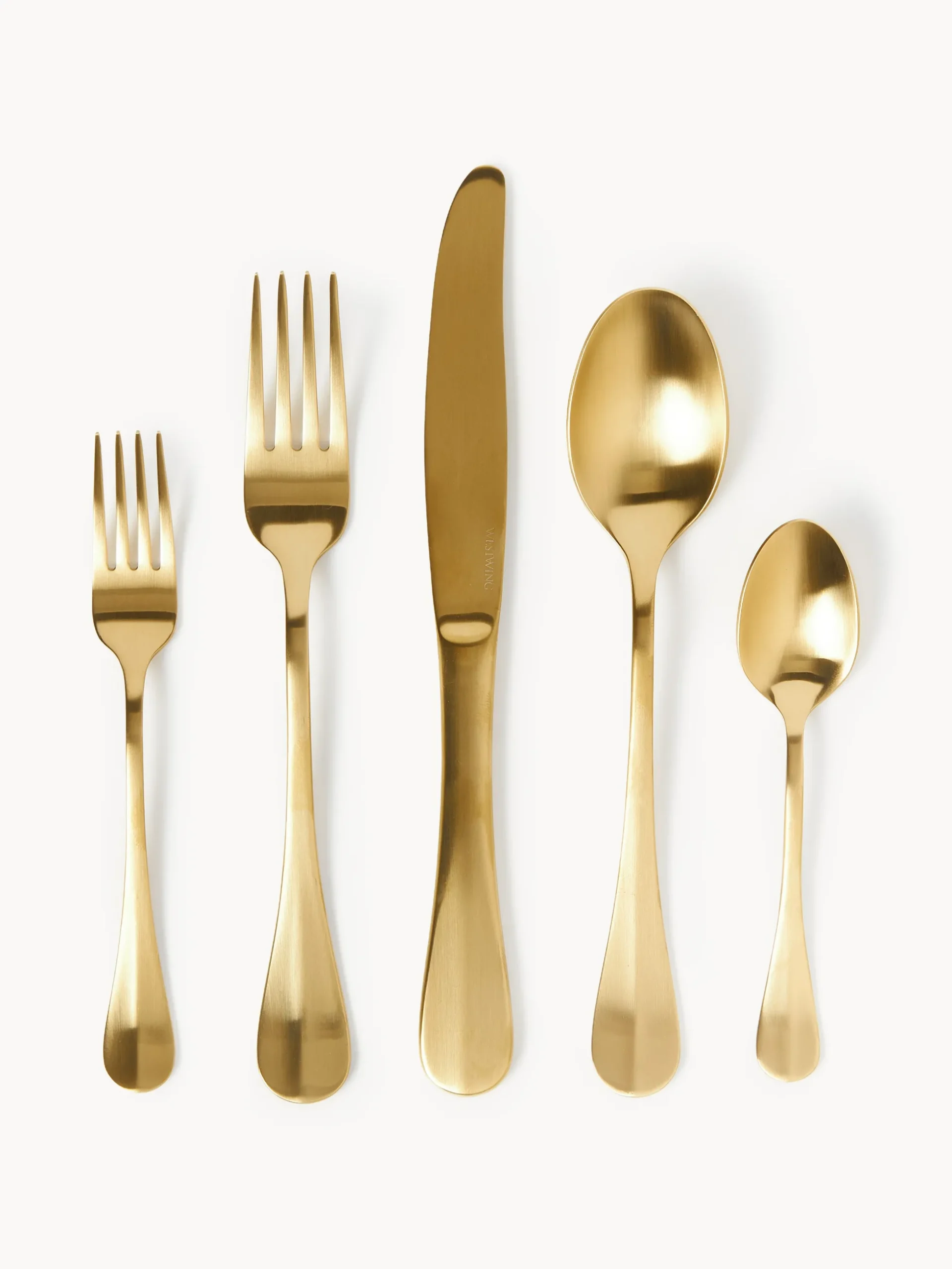 Set di posate spazzolate Zooey, varie misure