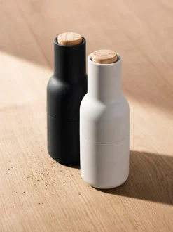 Set macina sale e pepe con coperchio in legno di faggio Bottle Grinder 2 pz