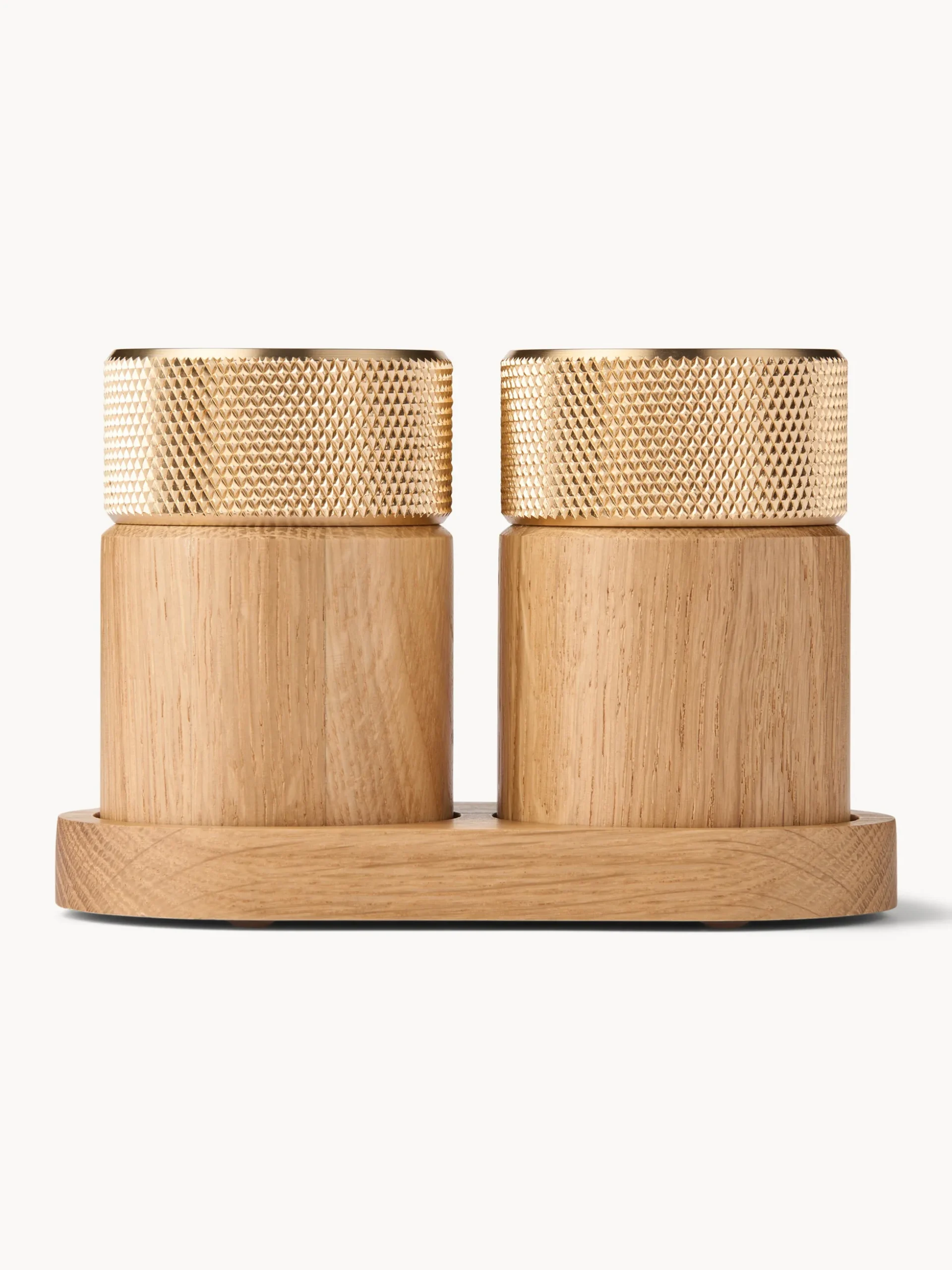 Set macina sale e pepe in legno di quercia Sina 3 pz