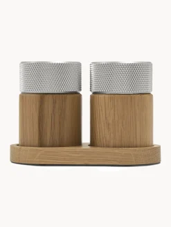 Set macina sale e pepe in legno di quercia Sina 3 pz