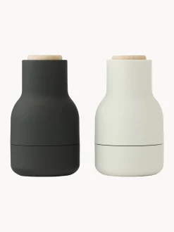 Set macina sale e pepe piccole con coperchio in legno di faggio Bottle Grinder 2 pz