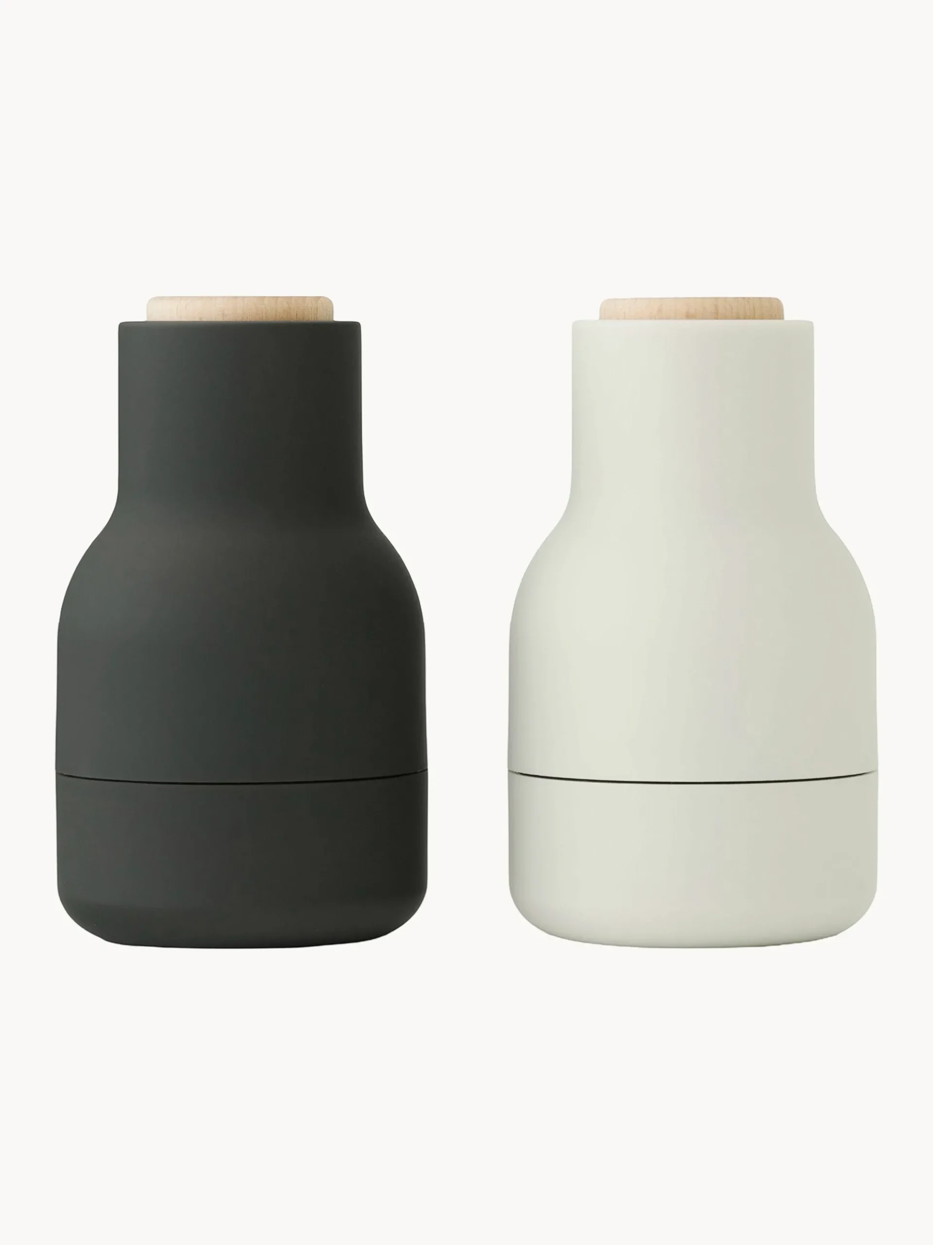 Set macina sale e pepe piccole con coperchio in legno di faggio Bottle Grinder 2 pz
