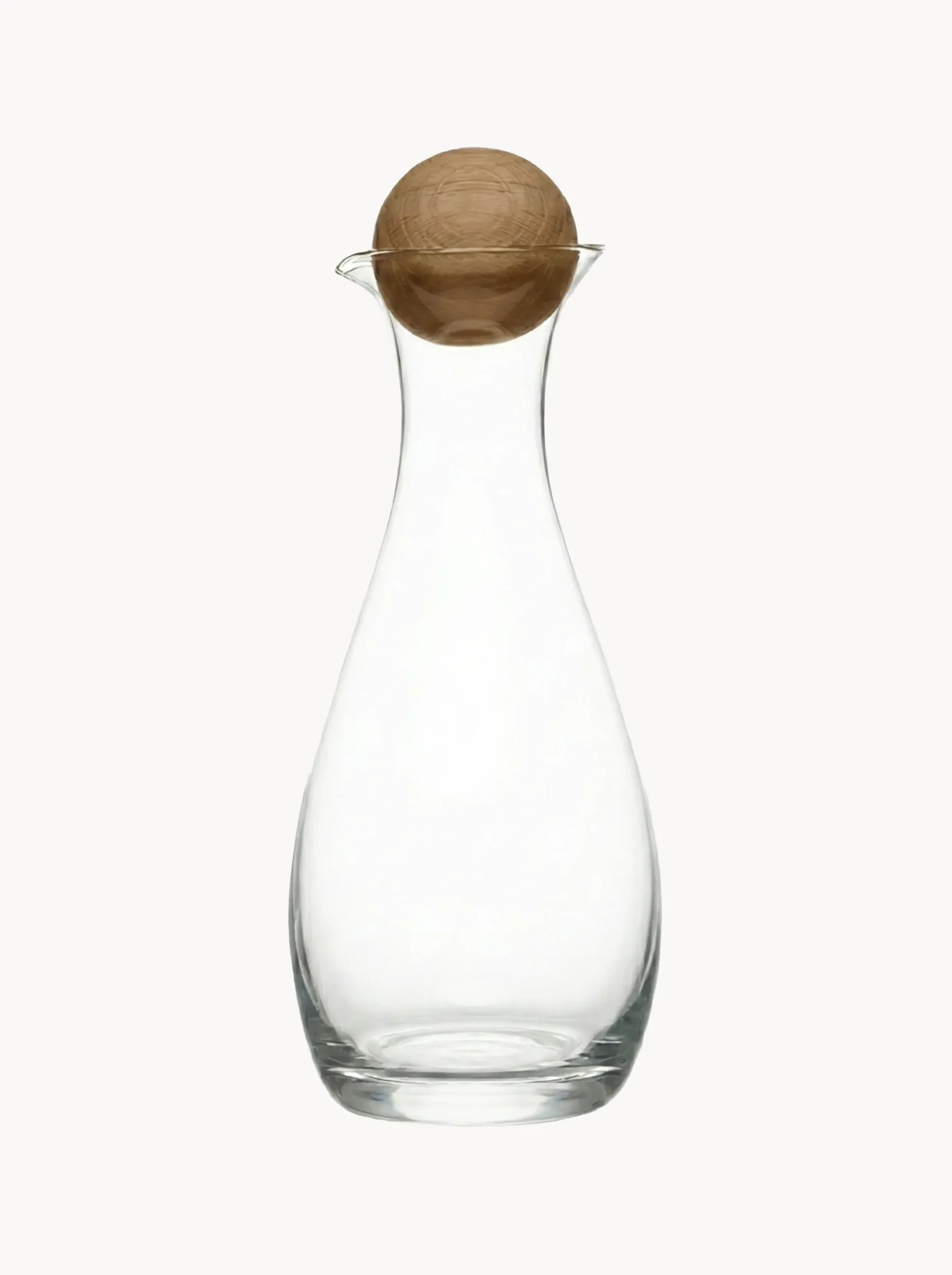 Set olio e aceto in vetro soffiato con tappi in legno Nature 2 pz