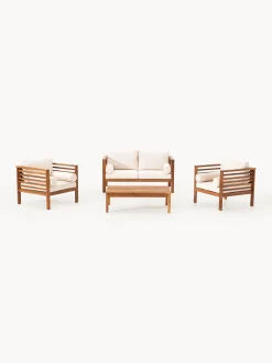 Set salotto da giardino in legno di acacia Bo 4 pz