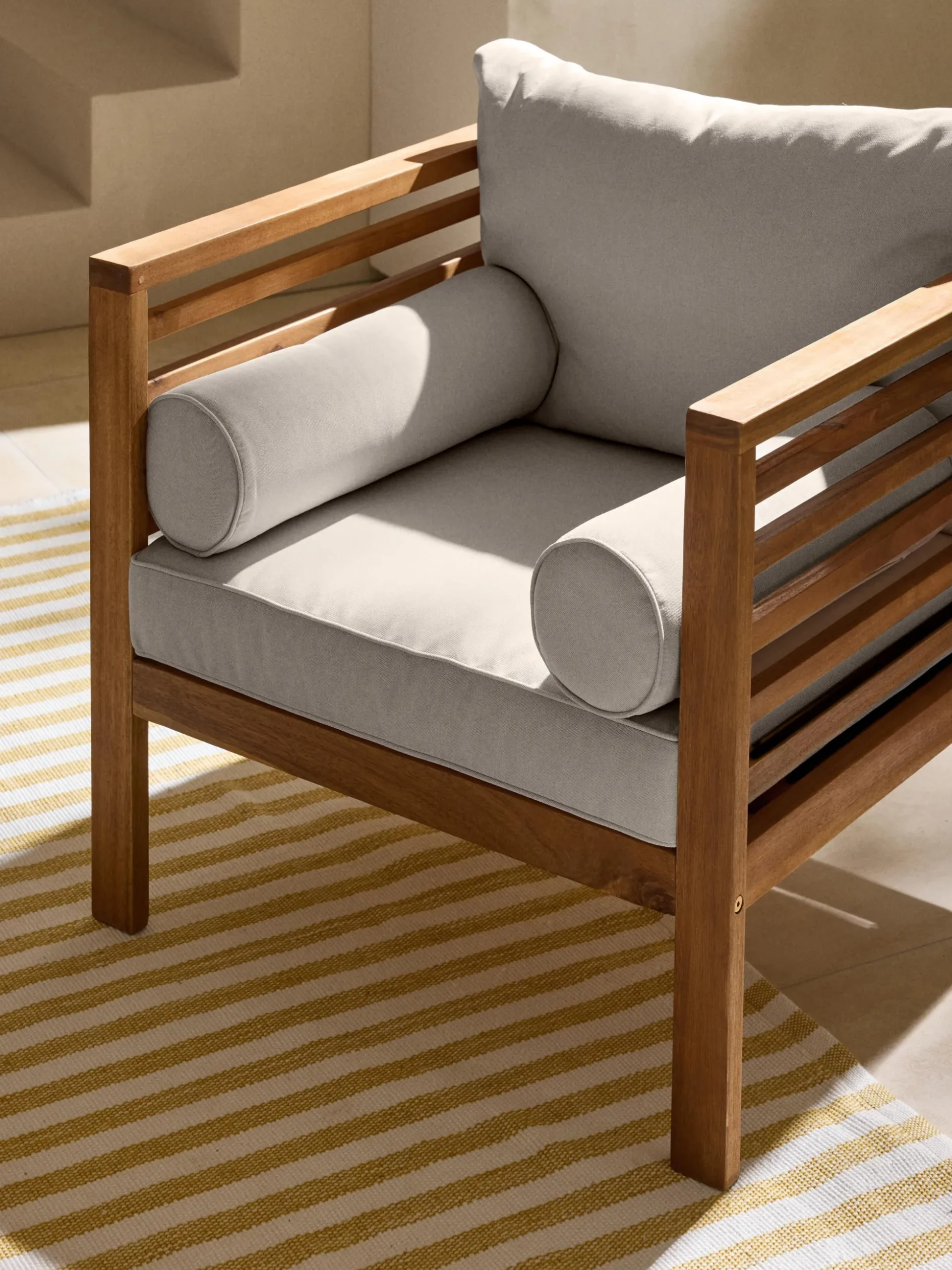 Set salotto da giardino in legno di acacia Bo 4 pz