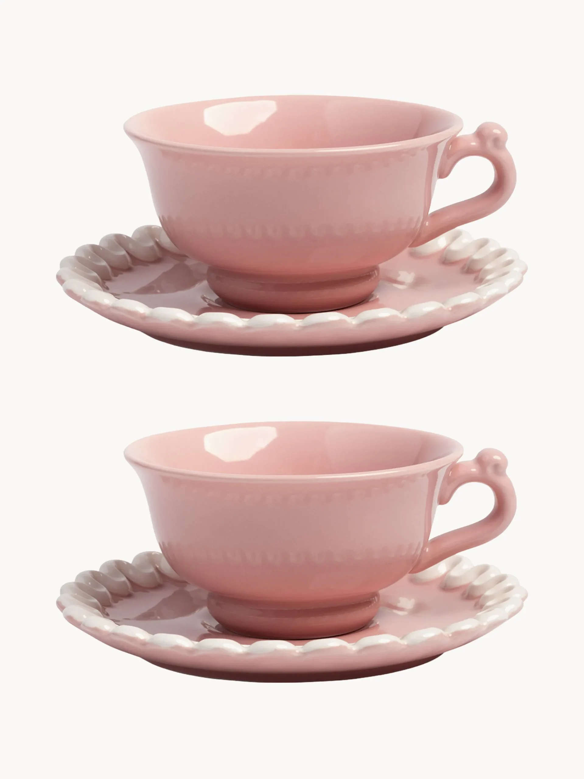 Set tazza e piattino fatti a mano Whip 2 pz