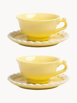 Set tazza e piattino fatti a mano Whip 2 pz