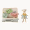 Set bambola con borsa e accessori Lara 6 pz