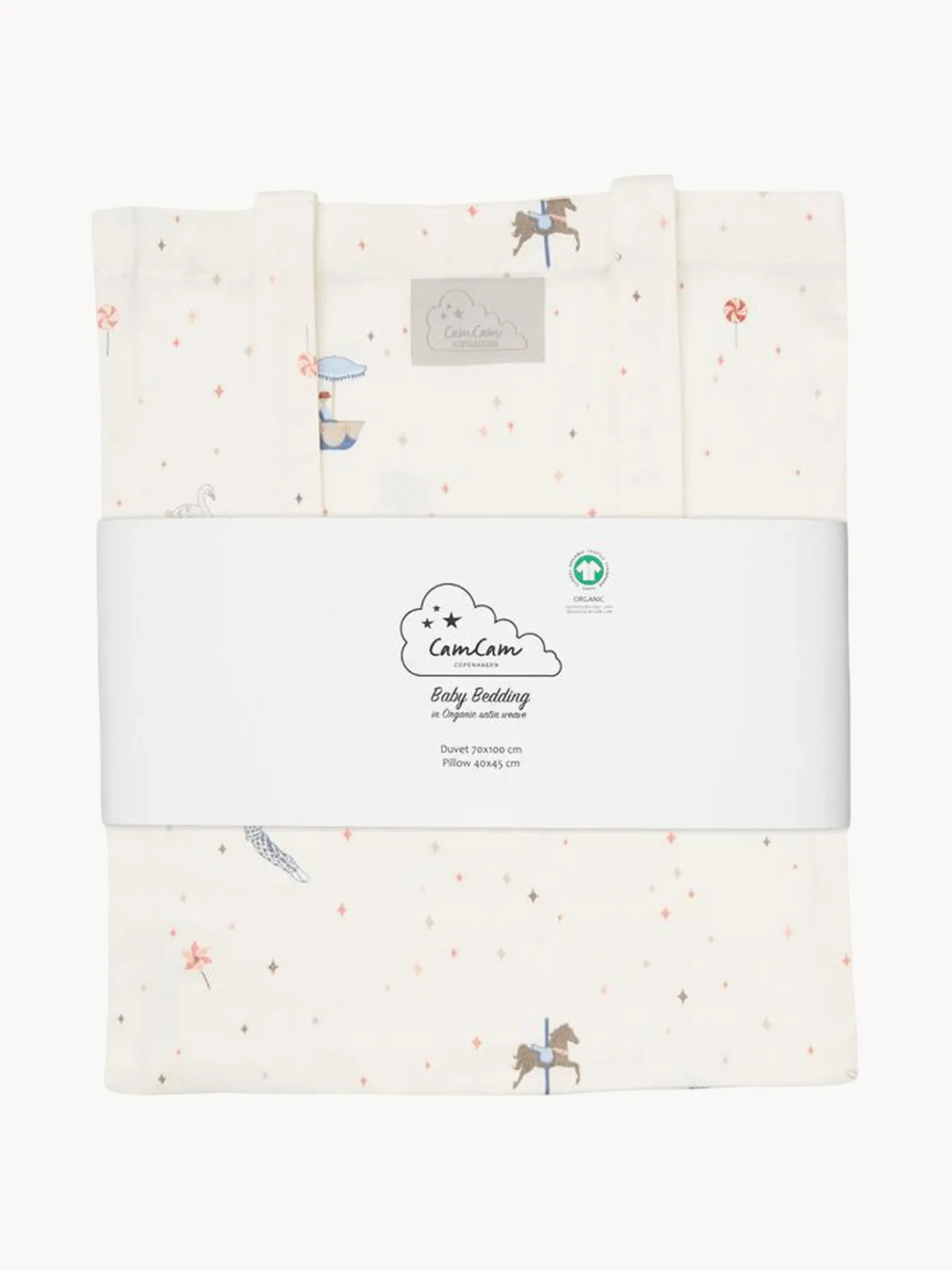 Set biancheria da letto per bambini in cotone satinato Carousel