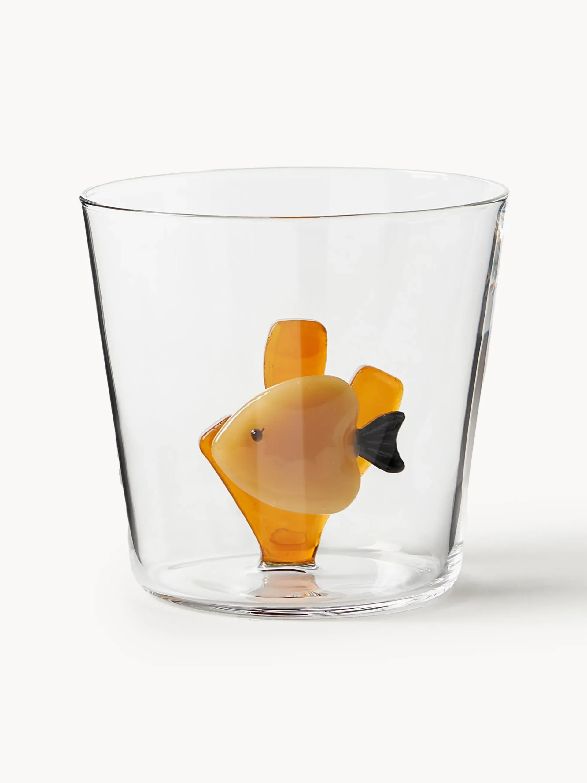 Set 6 bicchieri acqua in vetro borosilicato fatti a mano Marine Garden