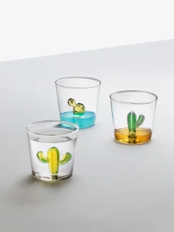 Set 6 bicchieri acqua in vetroborosilicato fatti a mano Desert Plants