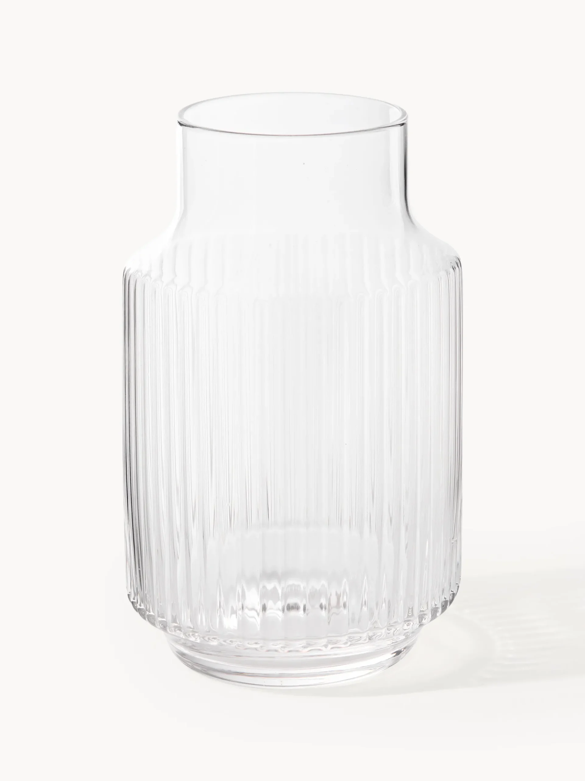 Set caraffa e bicchiere in vetro soffiato Aleo, set da 2