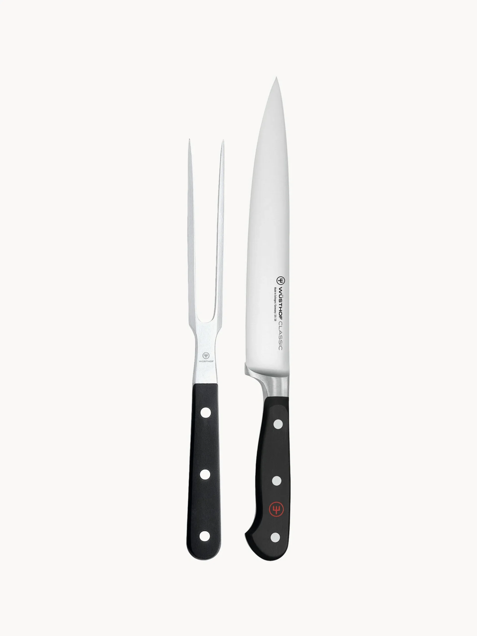 Set coltello e forchetta in acciaio inossidabile Classic 2 pz