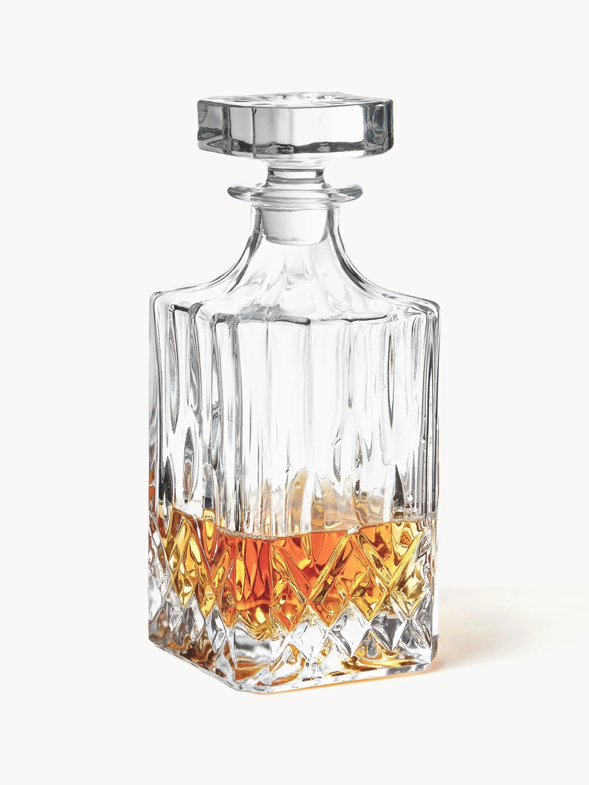 Set da whisky in cristallo con rilievo George