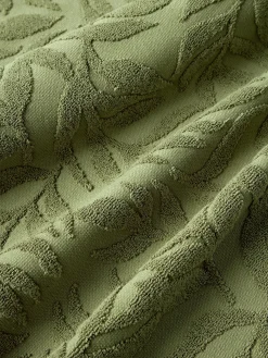 Set di asciugamani con motivo in rilievo Leaf, varie misure