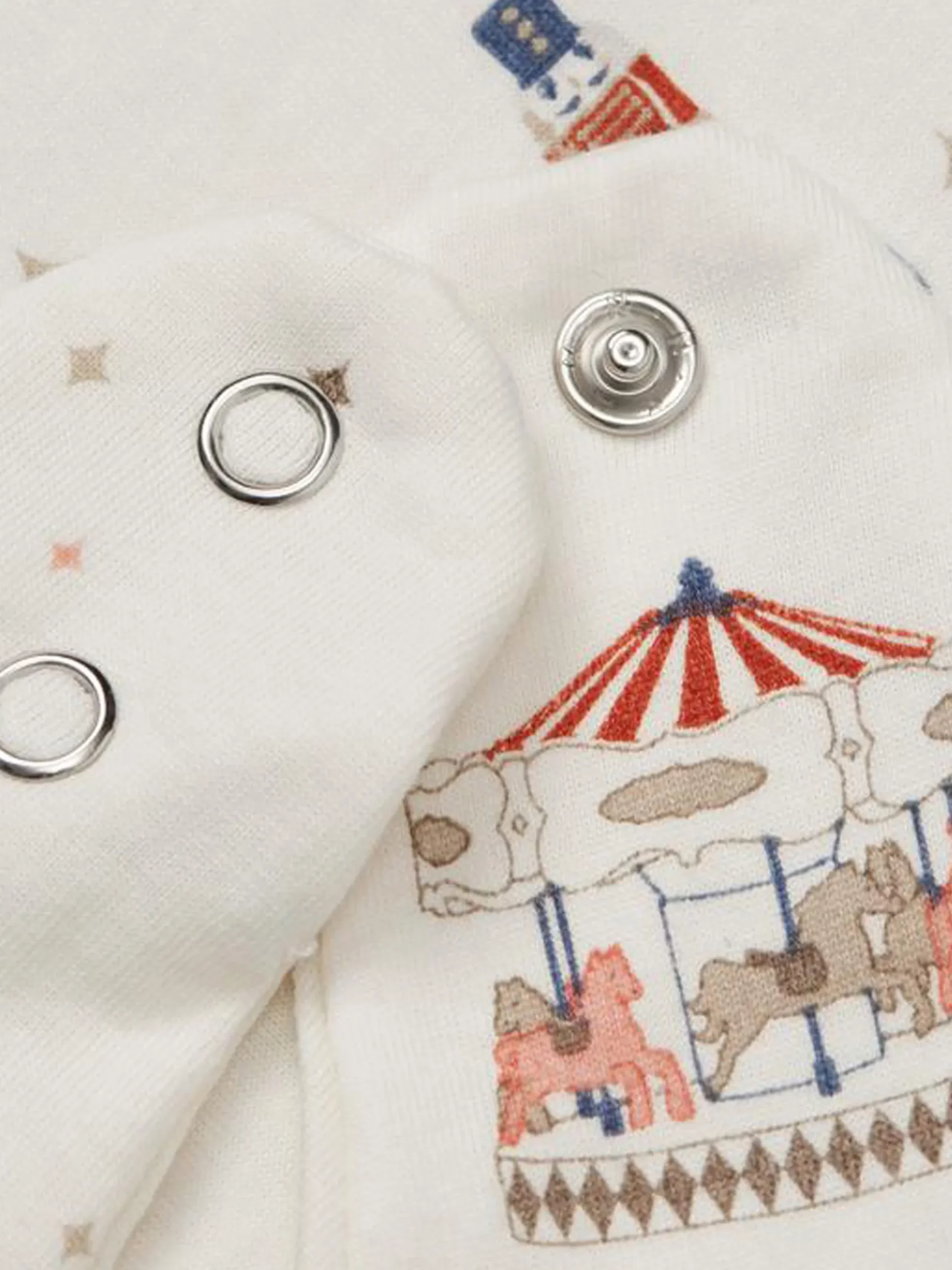 Set di 2 bavaglini in cotone organico Carousel