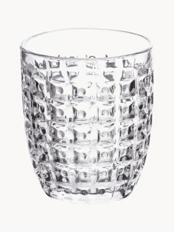 Set di 6 bicchieri acqua con motivo in rilievo Geometry