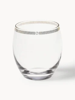 Set di 6 bicchieri acqua in cristallo con decoro oro Dvorak