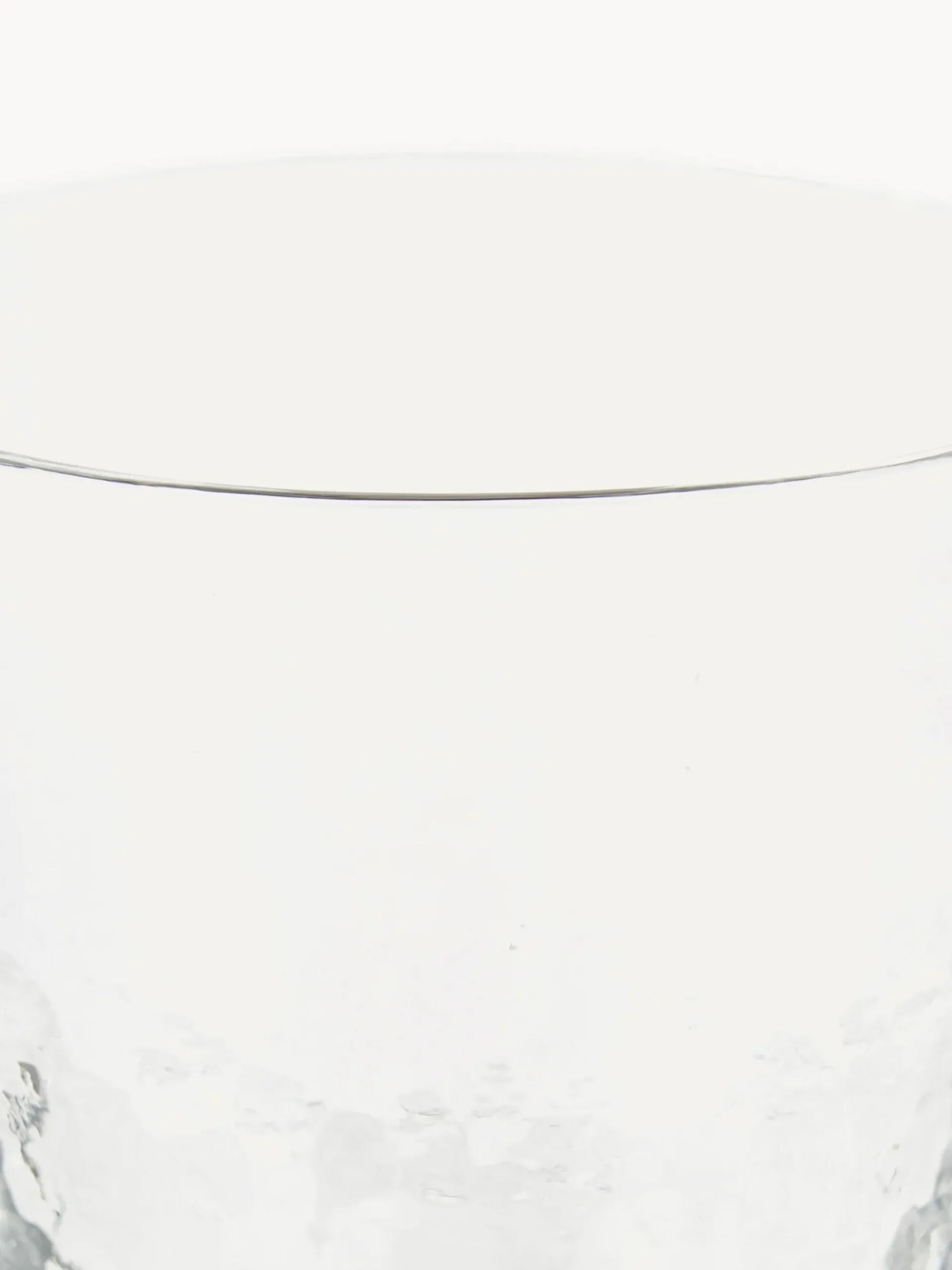 Set di 4 bicchieri acqua in vetro soffiato irregolare Hammered