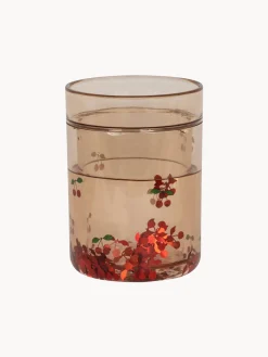 Set di 2 bicchieri con glitter Cherry