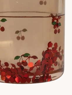 Set di 2 bicchieri con glitter Cherry