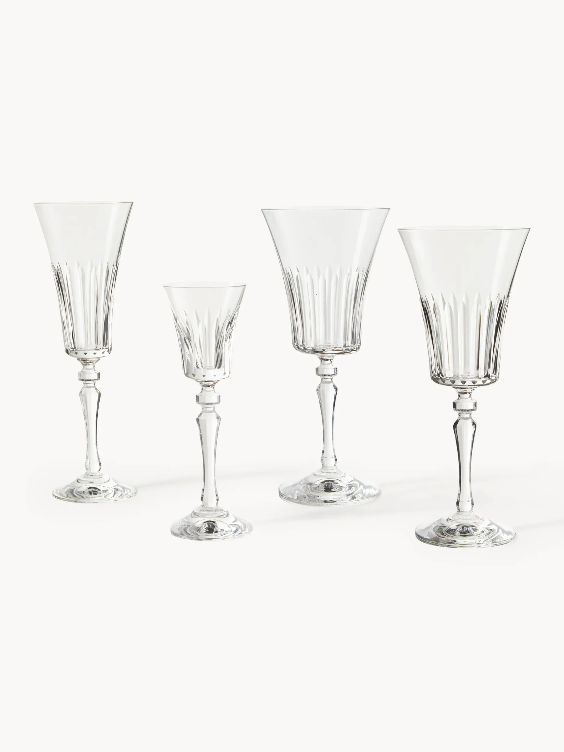 Set di 4 bicchieri da liquore in cristallo Alessio