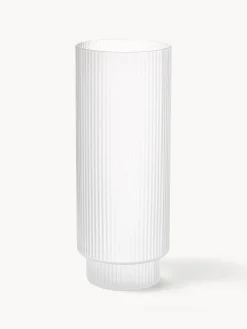 Set di 4 bicchieri da long drink in vetro soffiato millerighe Ripple