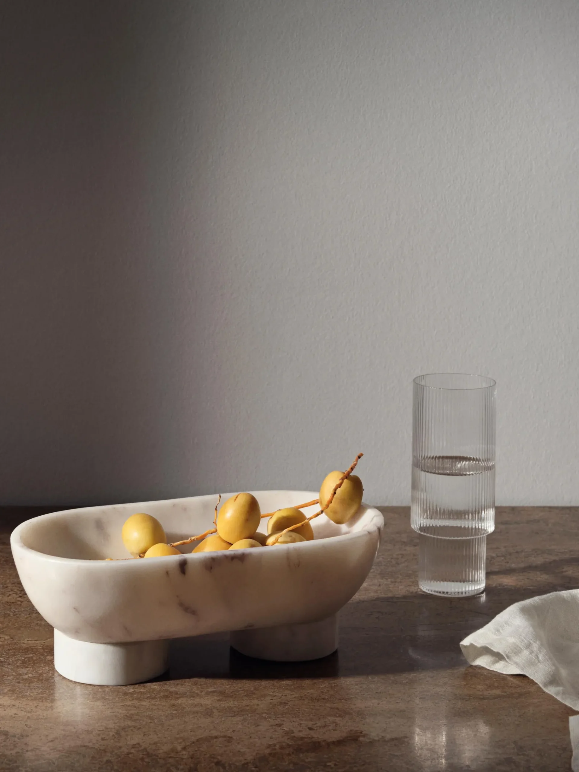 Set di 4 bicchieri da long drink in vetro soffiato millerighe Ripple