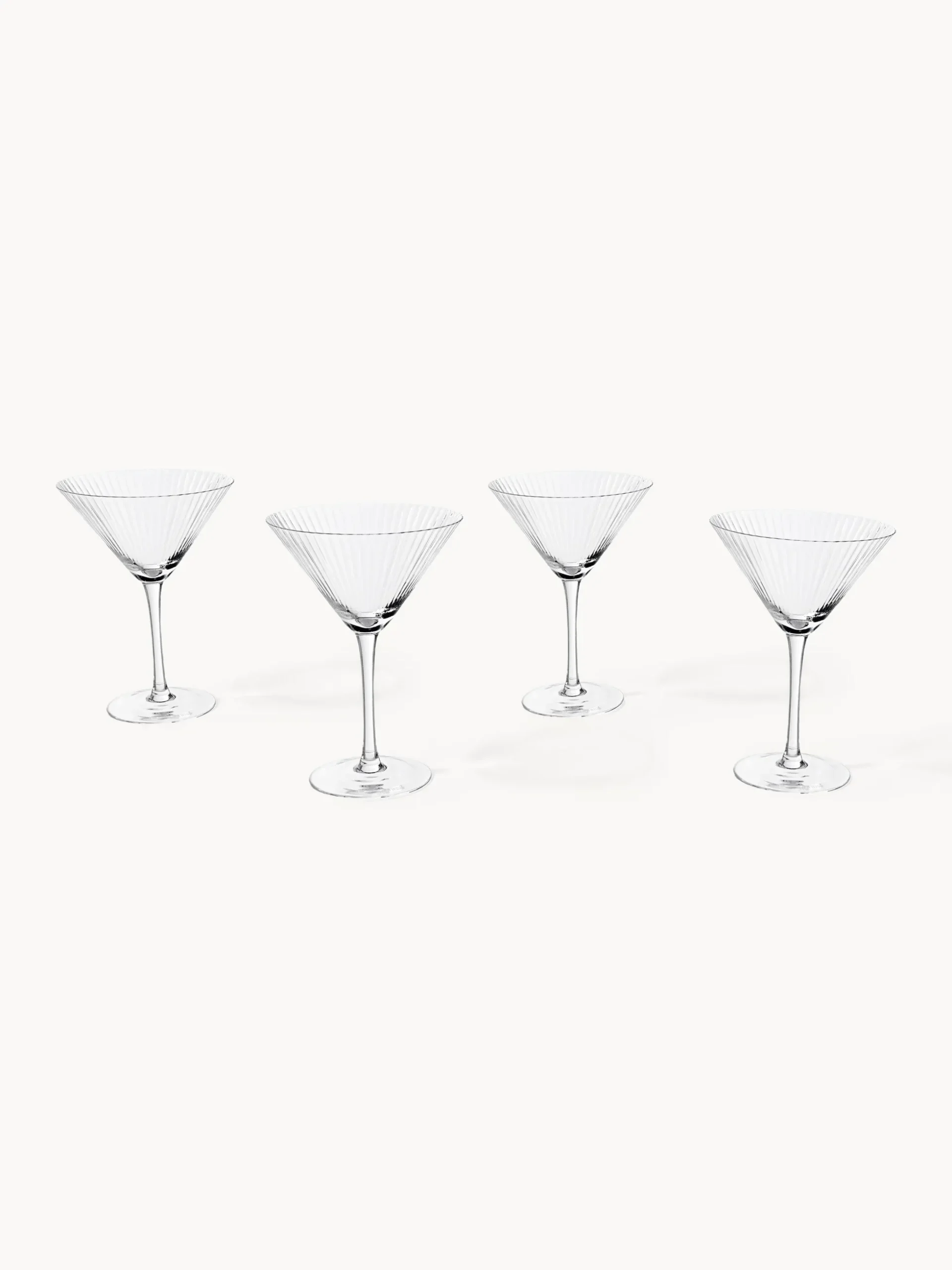 Set di 4 bicchieri da Martini in vetro soffiato Aleo