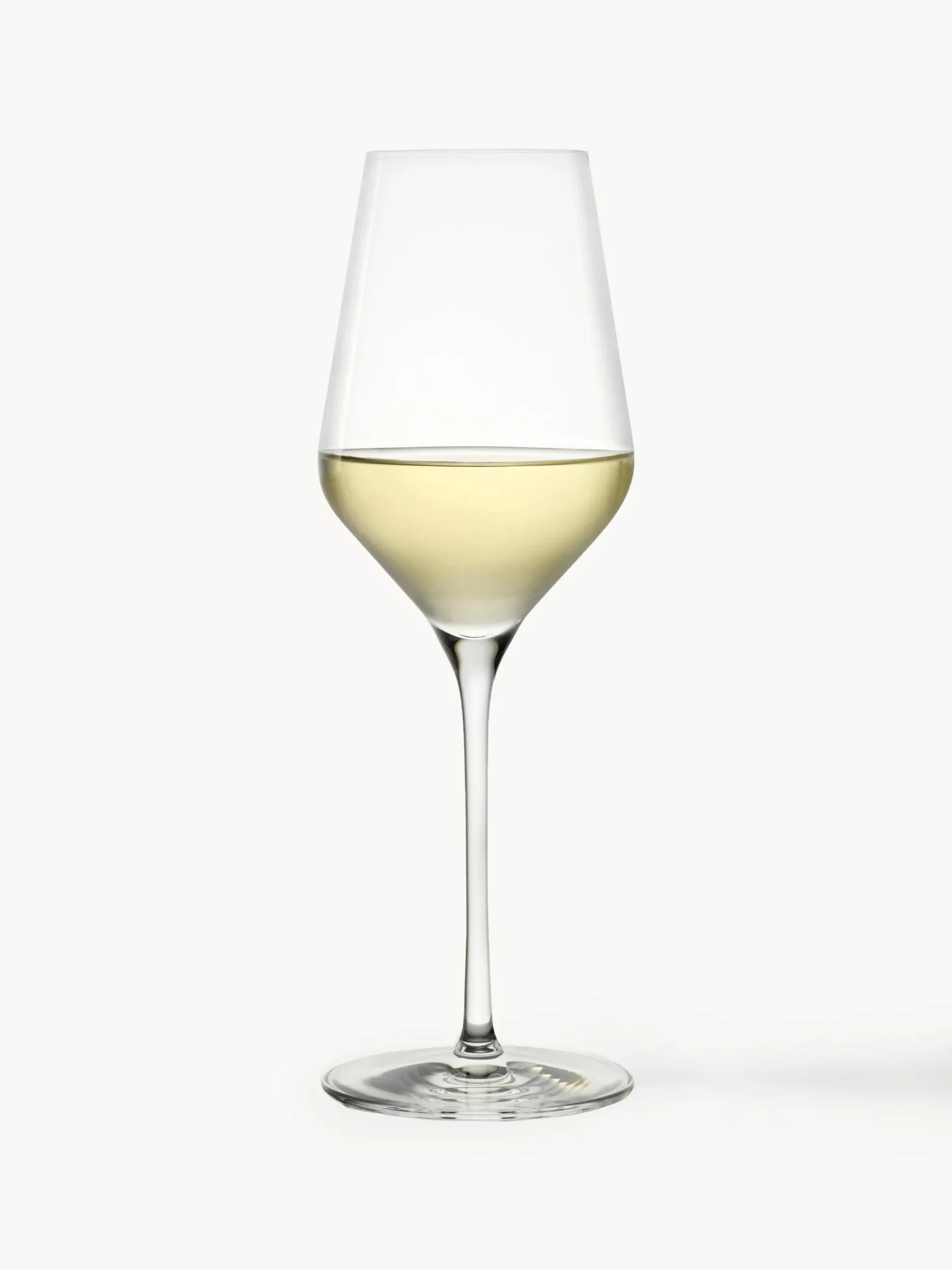 Set di 6 bicchieri da vino bianco in cristallo Quadrophil
